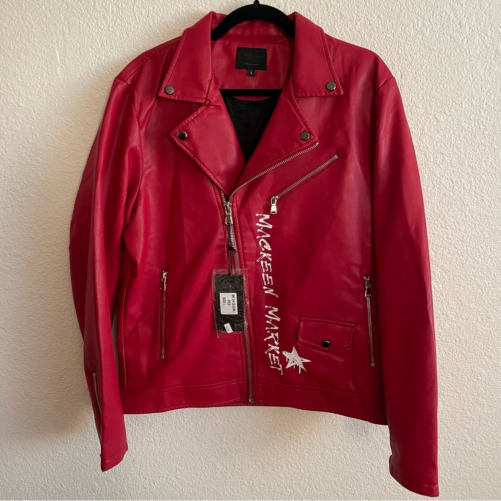 NWT MacKeen Red Moto Jacket